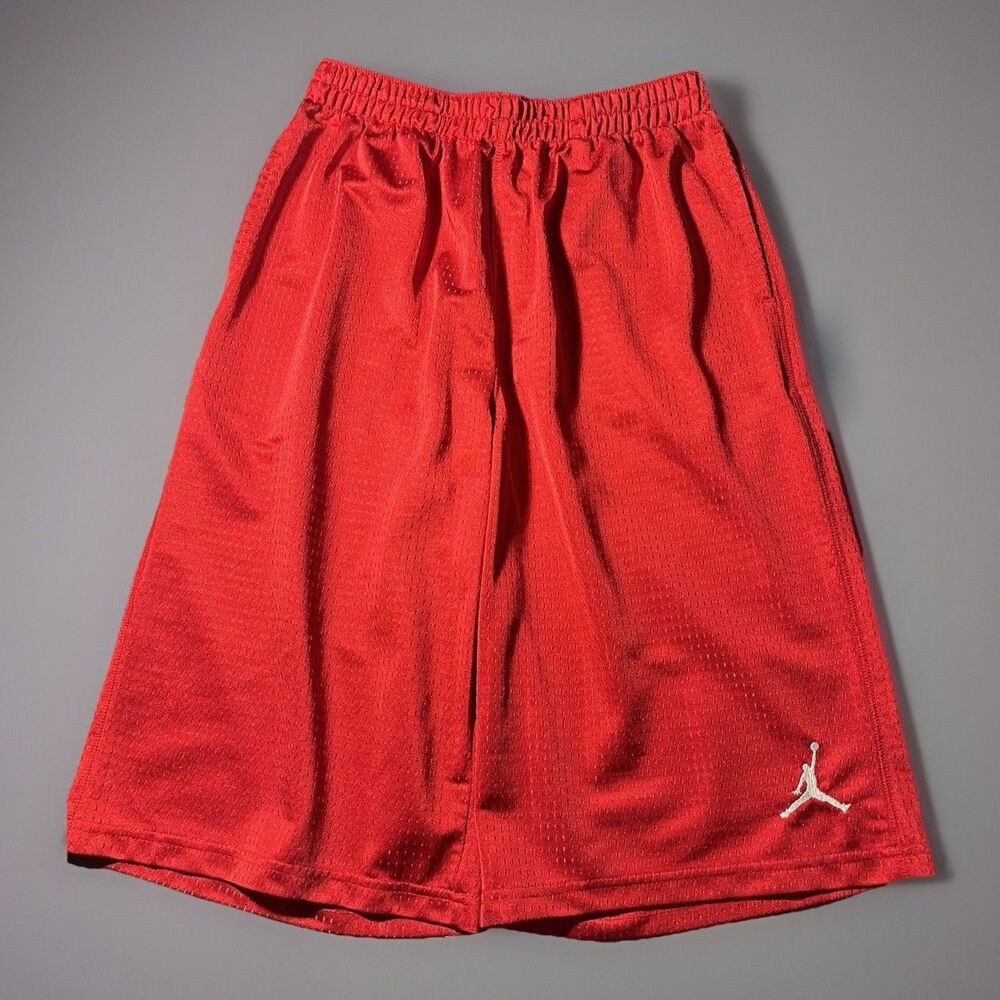 Air Jordan Basketball Shorts Youth XL (13-15 Years) Red/White Mesh Jumpman